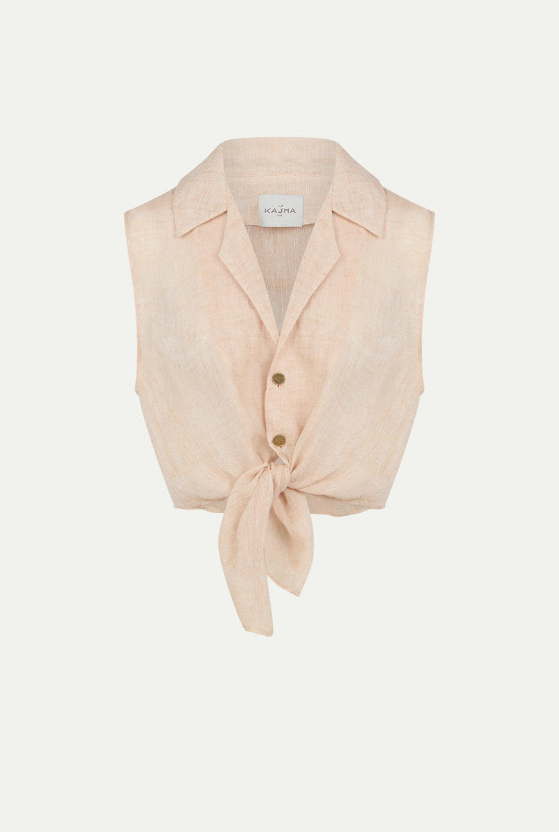 GASA ガサ　linen best SP21_CP_SHARI_LINEN_BLU_093-