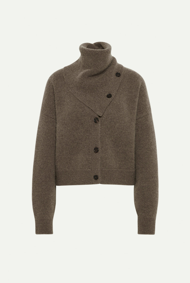 DERIOS cashmere cardigan with scarf – Le Kasha