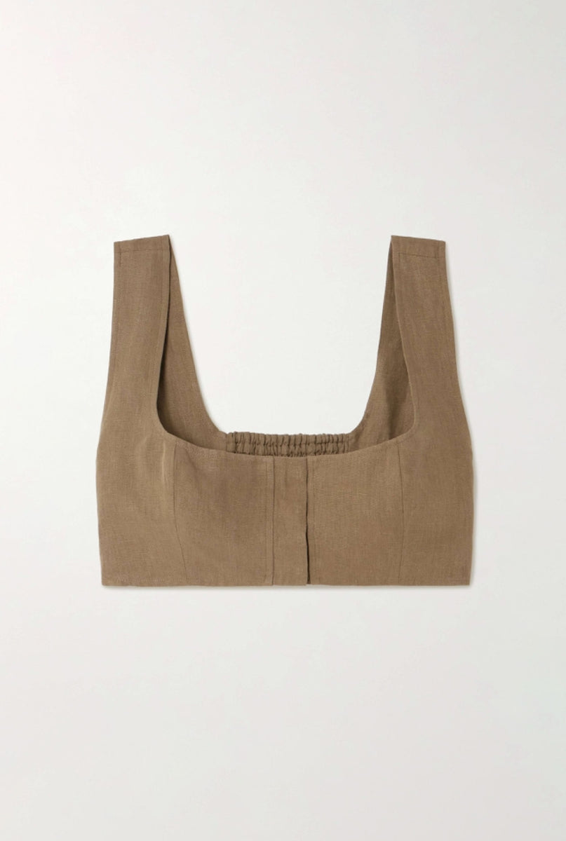 JIRJA linen crop top – Le Kasha