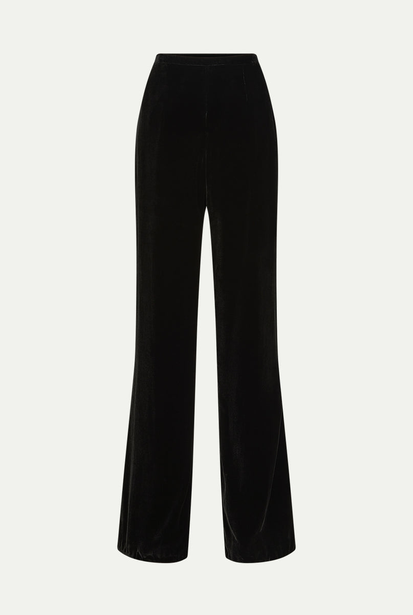 Wide-Leg Velvet Pants | Garnet Hill