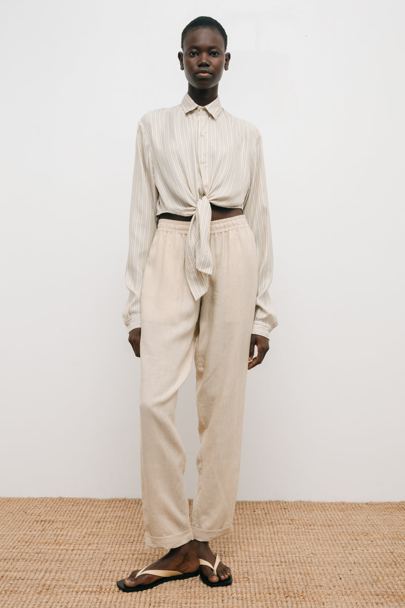 パンツ 90s BARNEYS NEWYORK linen slacks ITALY BAWITI linen pants – Le Kasha