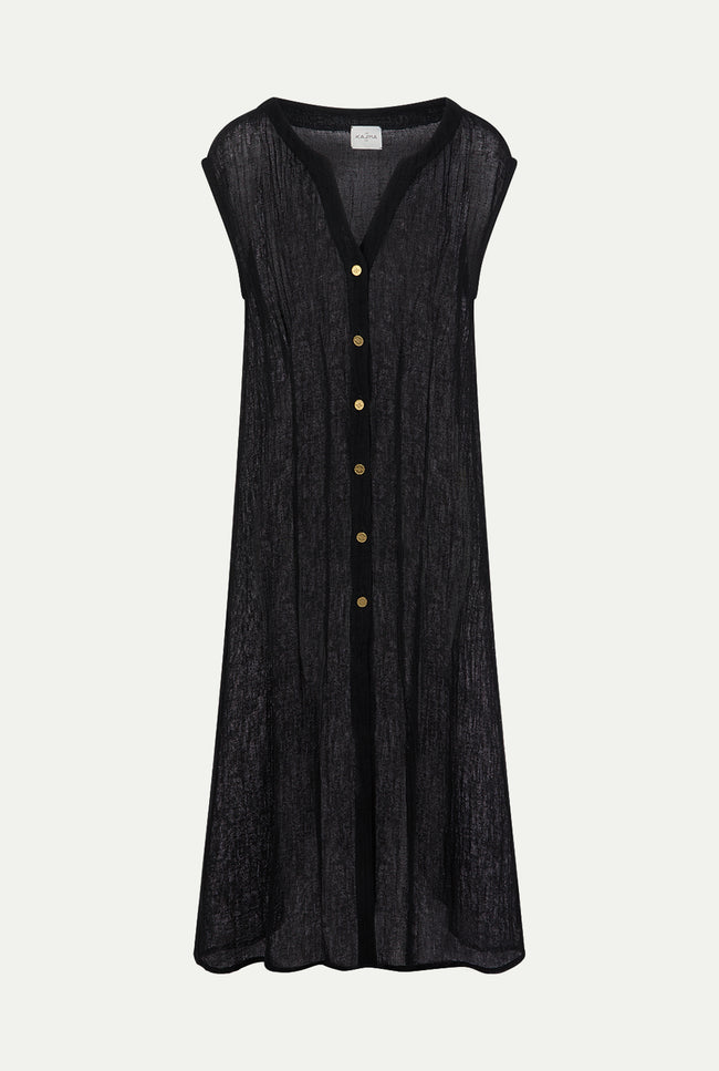 Le Kasha - ACRE linen dress - Women's - Black - One size Le Kasha - ACRE linen dress - Women's - Black - One size