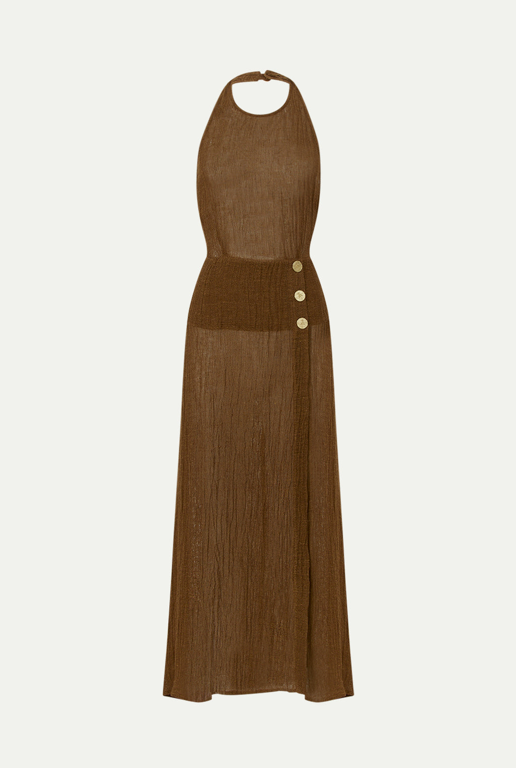 ワンピース LE KASHA DRESS (TSALGAR 941) Brown Tsalgar organic cashmere turtleneck maxi dress | LE