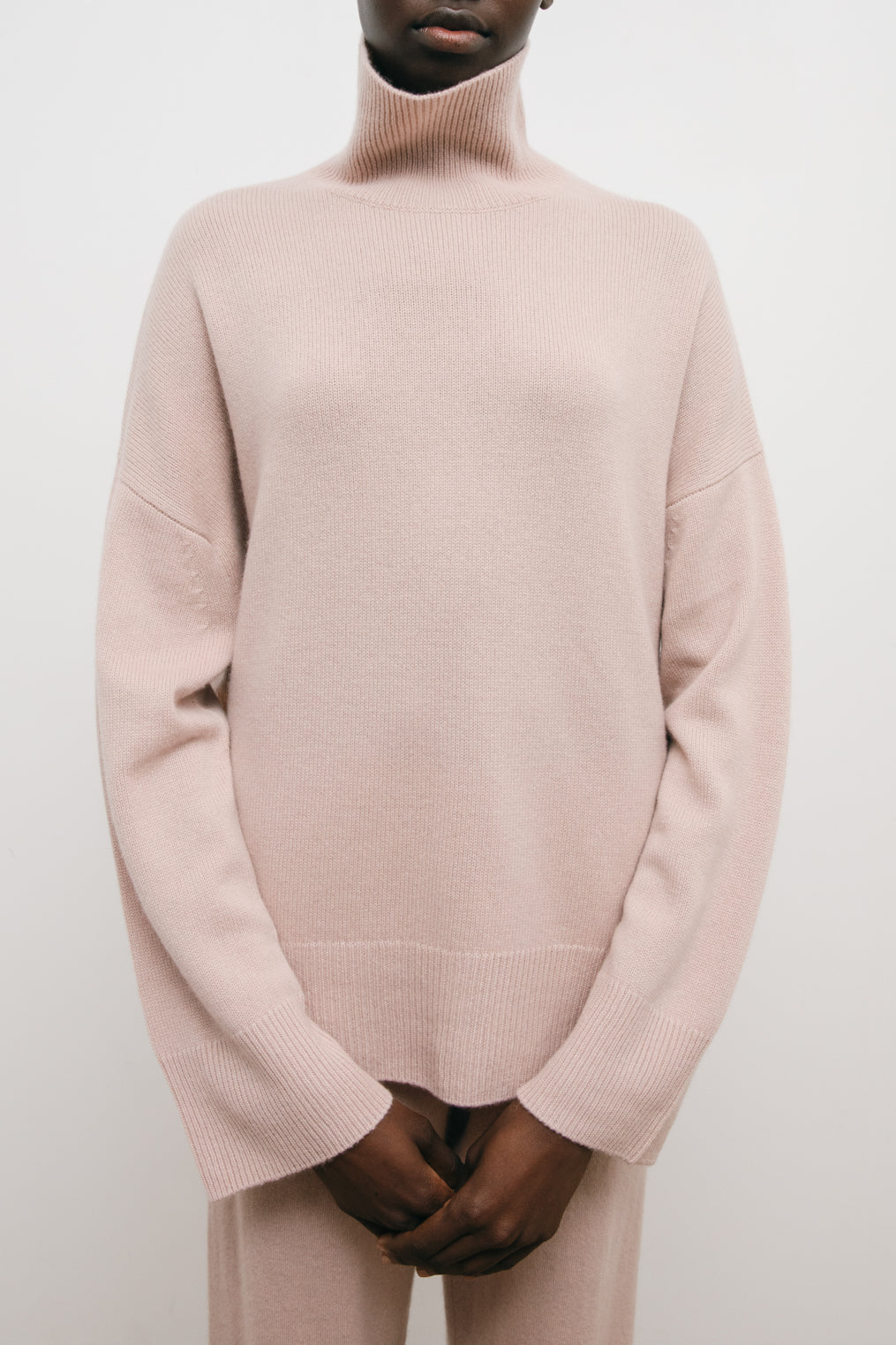 SUEDE cashmere sweater