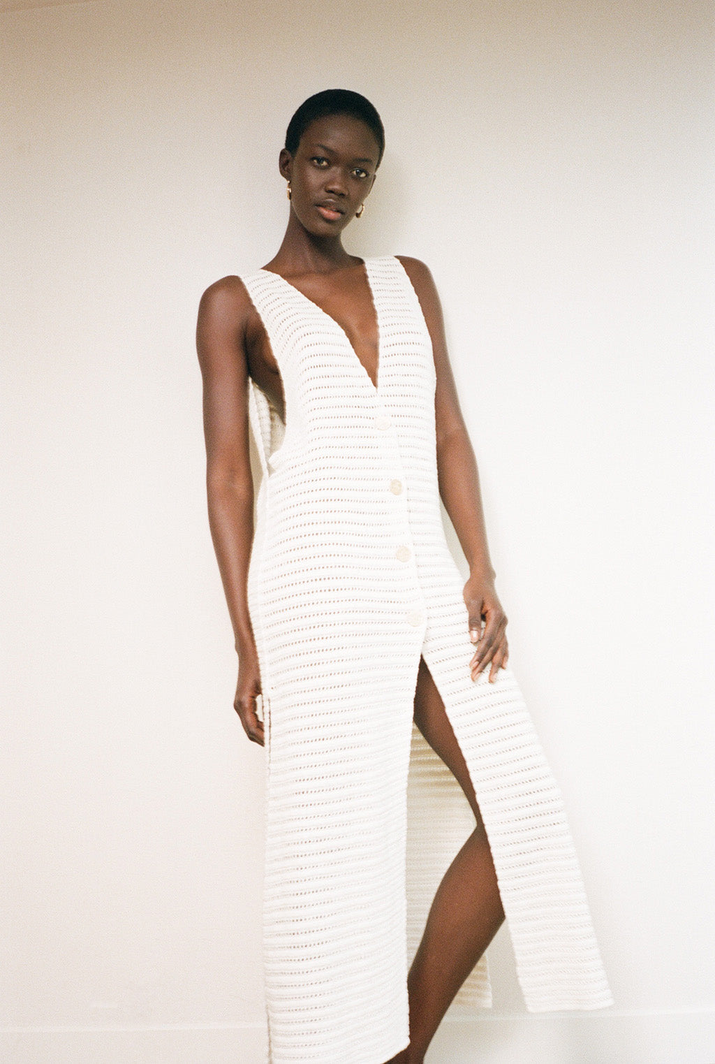 KERMA linen crochet dress